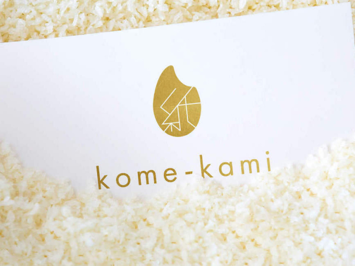 食べられなくなったお米から作った紙「kome-kami」