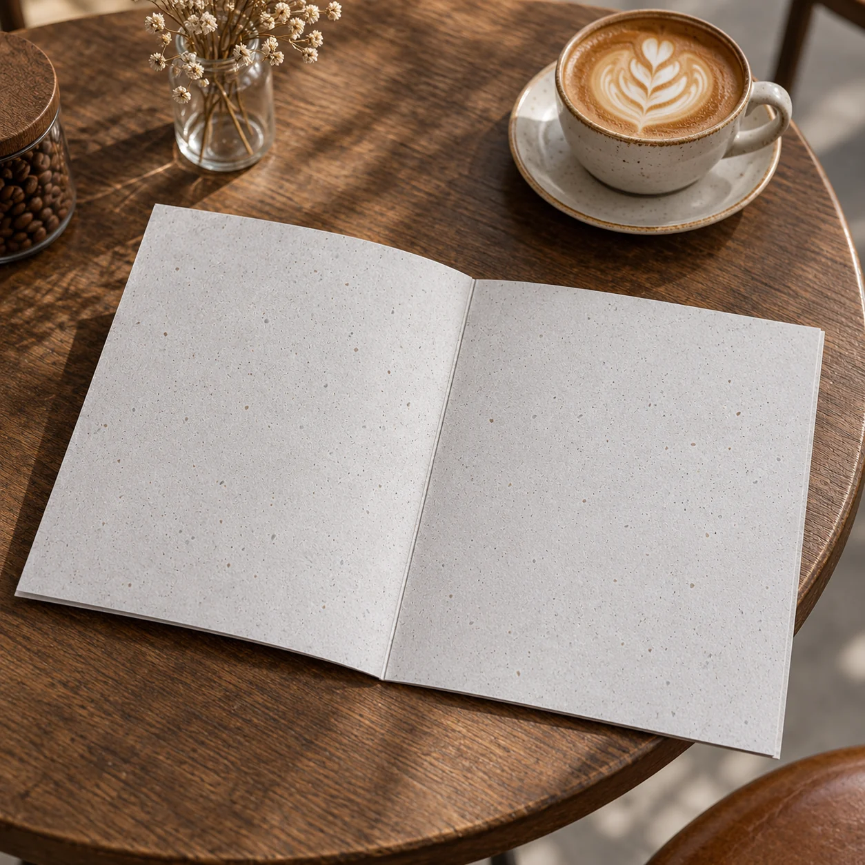 MILK COFFEE PAPER で作ったメニューの表紙と中面