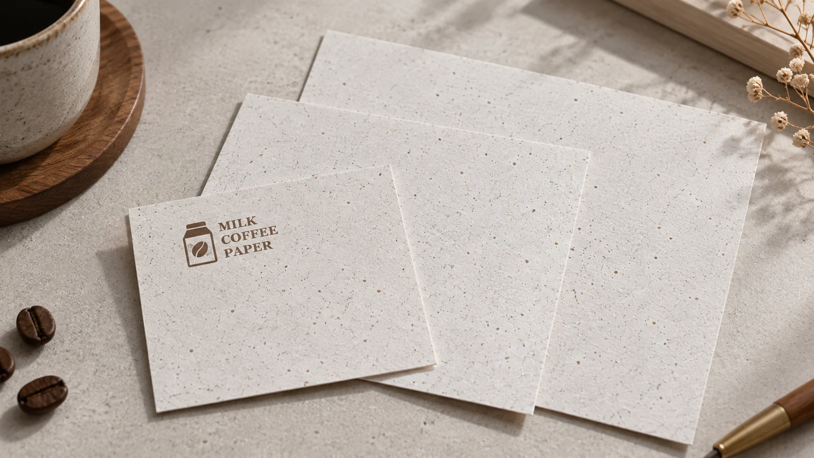 MILK COFFEE PAPER へのオフセット印刷の刷り上がり
