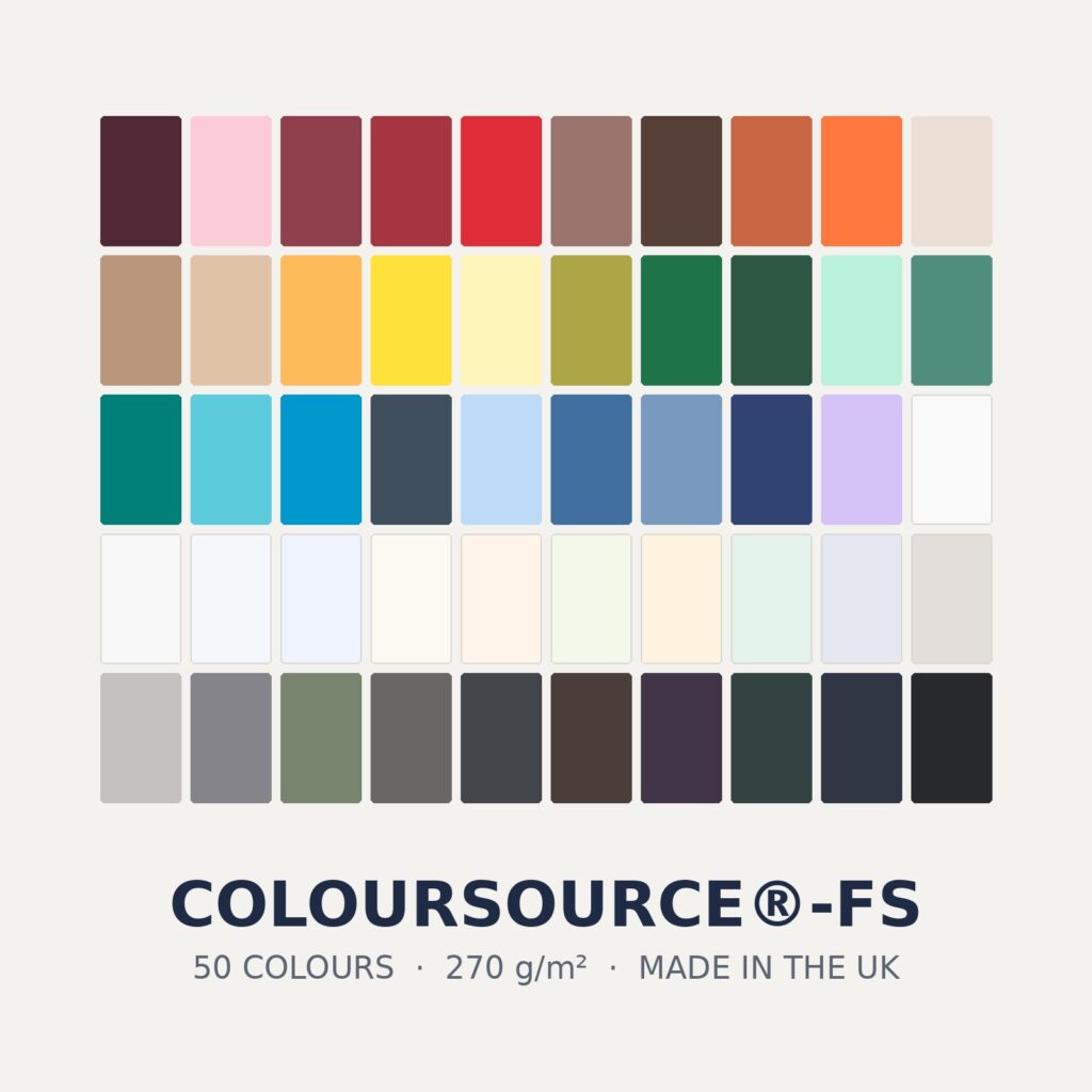 カラーソース-FS（COLOURSOURCE®）270g/㎡ 全50色のカラーパレット